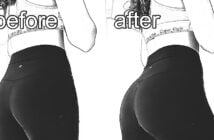 Cycling bum before and after