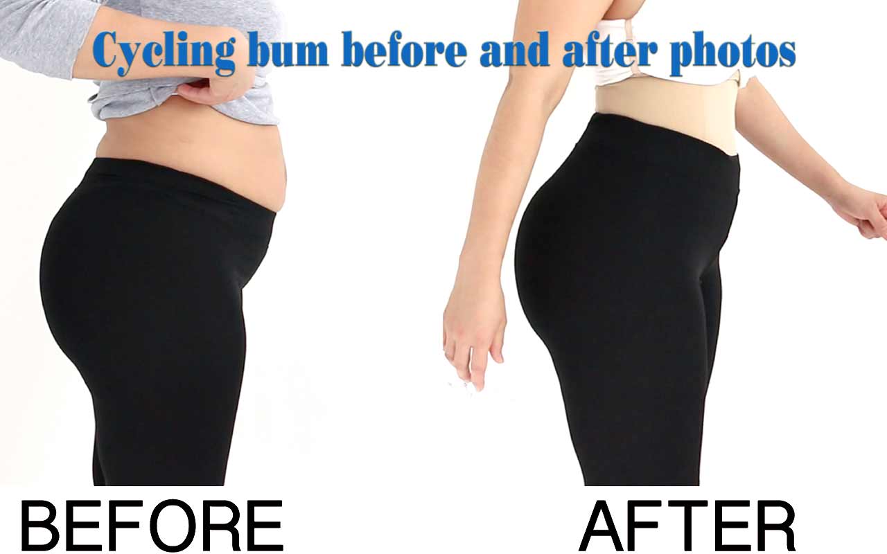 The effects of cycling on the glutes 4 Before and after comparison of a cyclist's bum