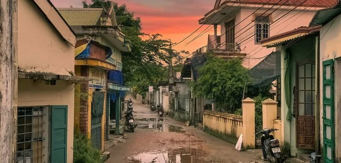 Những hình ảnh đẹp về làng quê việt nam chất lượng 4K 8 Đường làng quê sau một cơn mưa