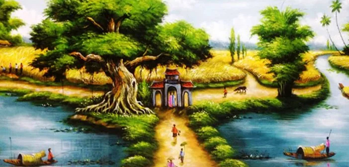 Những hình ảnh đẹp về làng quê việt nam chất lượng 4K 23 Tranh làng quê Việt Nam