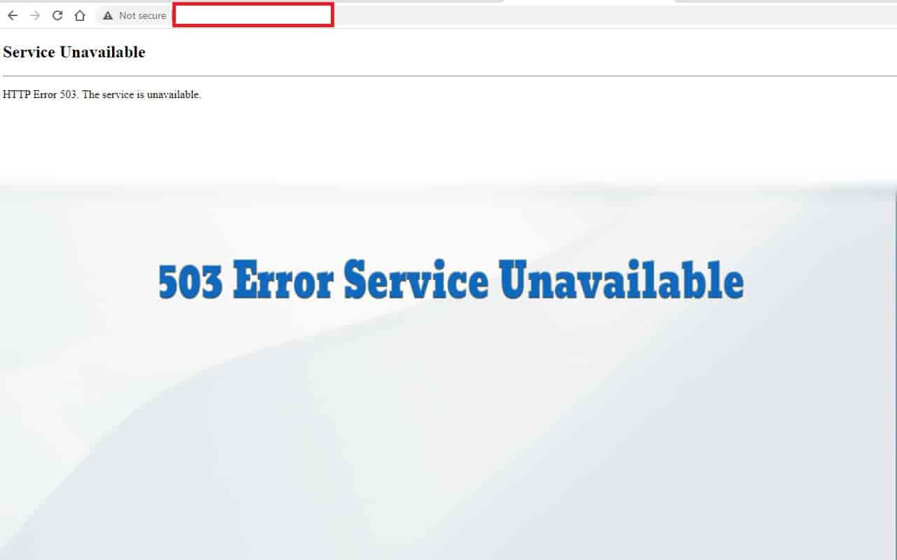 503 Error Service Unavailable