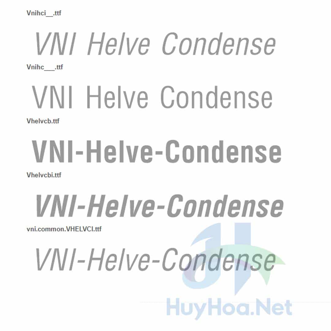 Font VNI-Helve-Condense