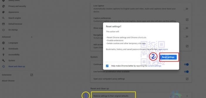 Hướng dẫn reset Chrome về cài đặt mặc định