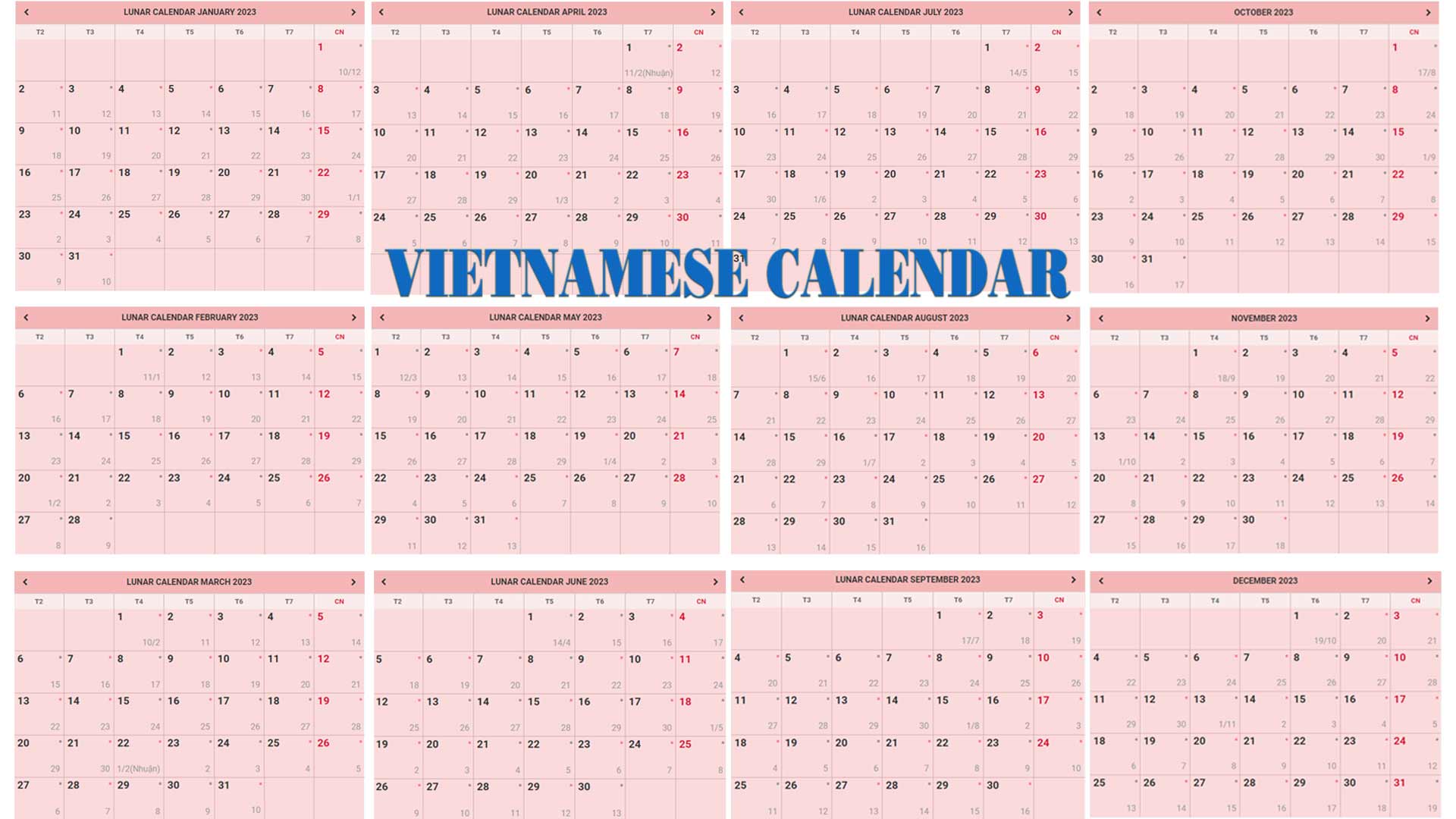 Vietnamese Calendar - Lunar Year, Zodiac Animals, & Festivals
