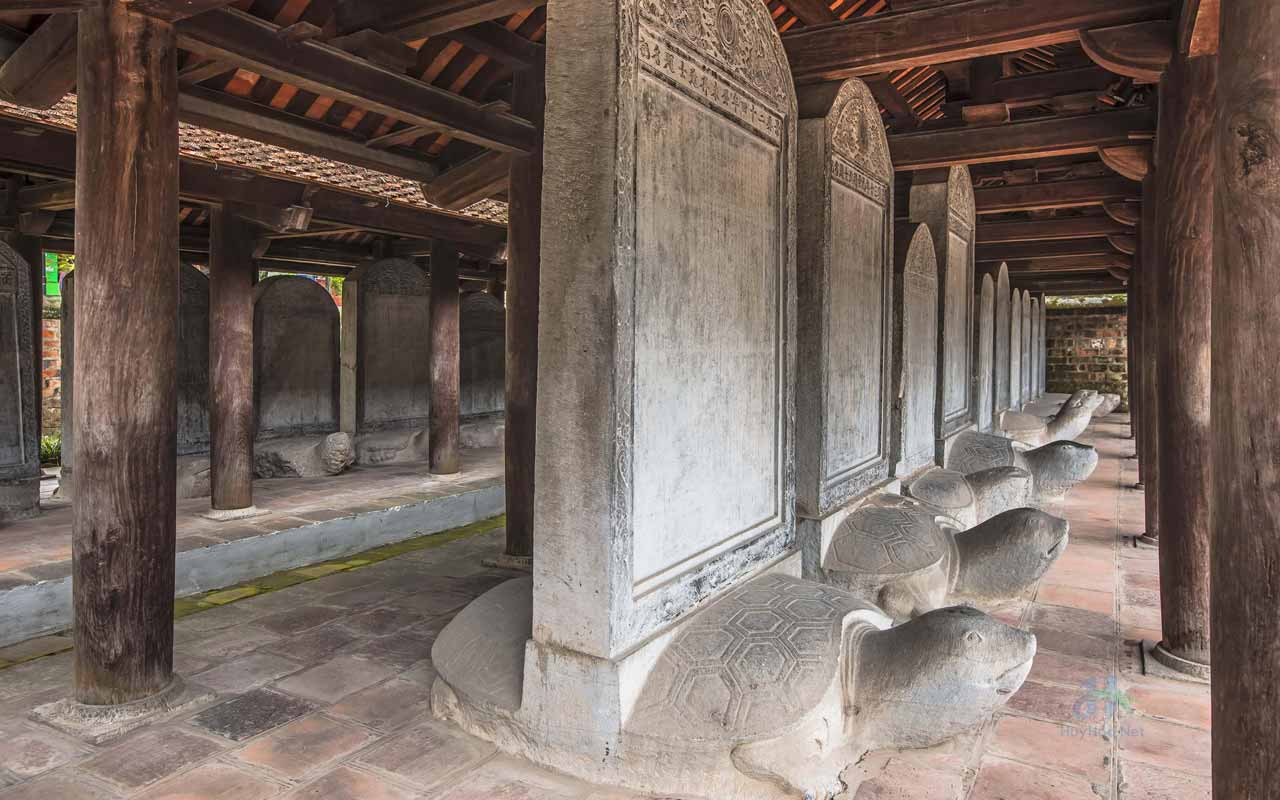 Doctor's stele on tortoise shell at Temple of Literature Hanoi