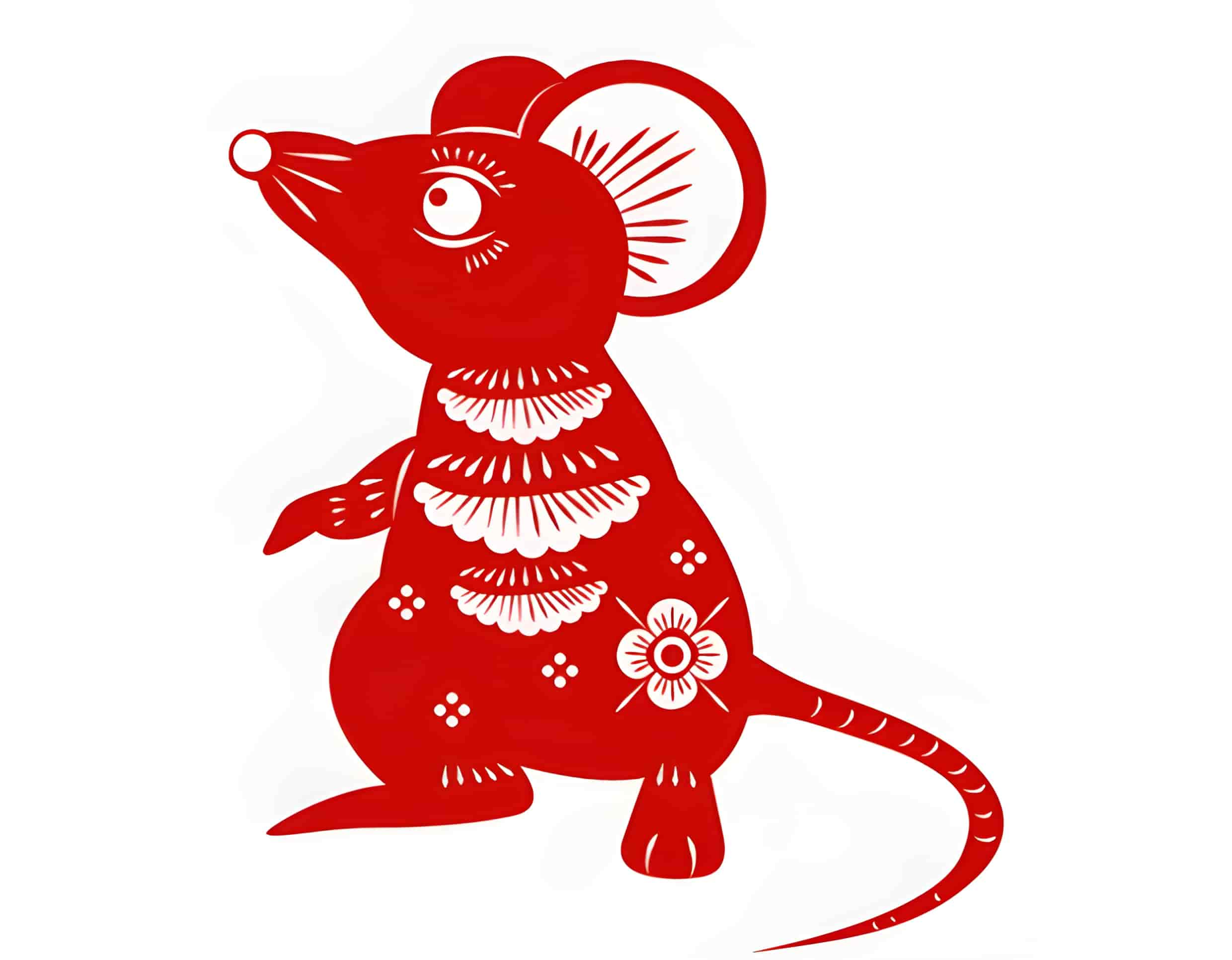 A rat in a traditional Vietnamese style with the Vietnamese zodiac symbol A rat in a traditional Vietnamese style with the Vietnamese zodiac symbol