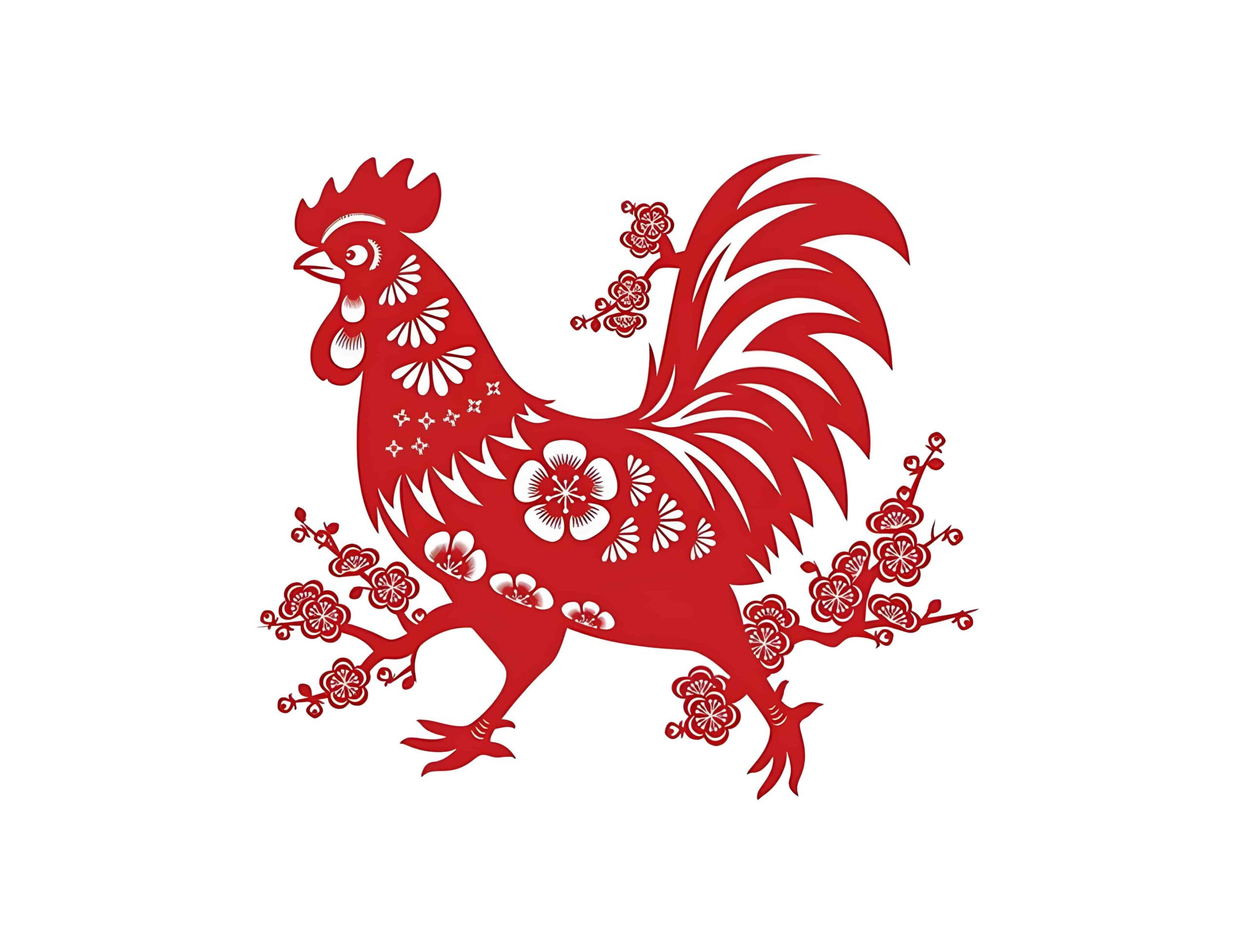 A rooster in a traditional Vietnamese style with the Vietnamese zodiac symbol A rooster in a traditional Vietnamese style with the Vietnamese zodiac symbol