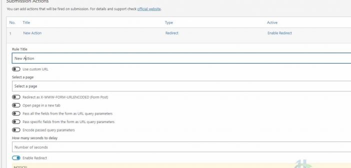 Redirection for Contact Form 7 Setting page