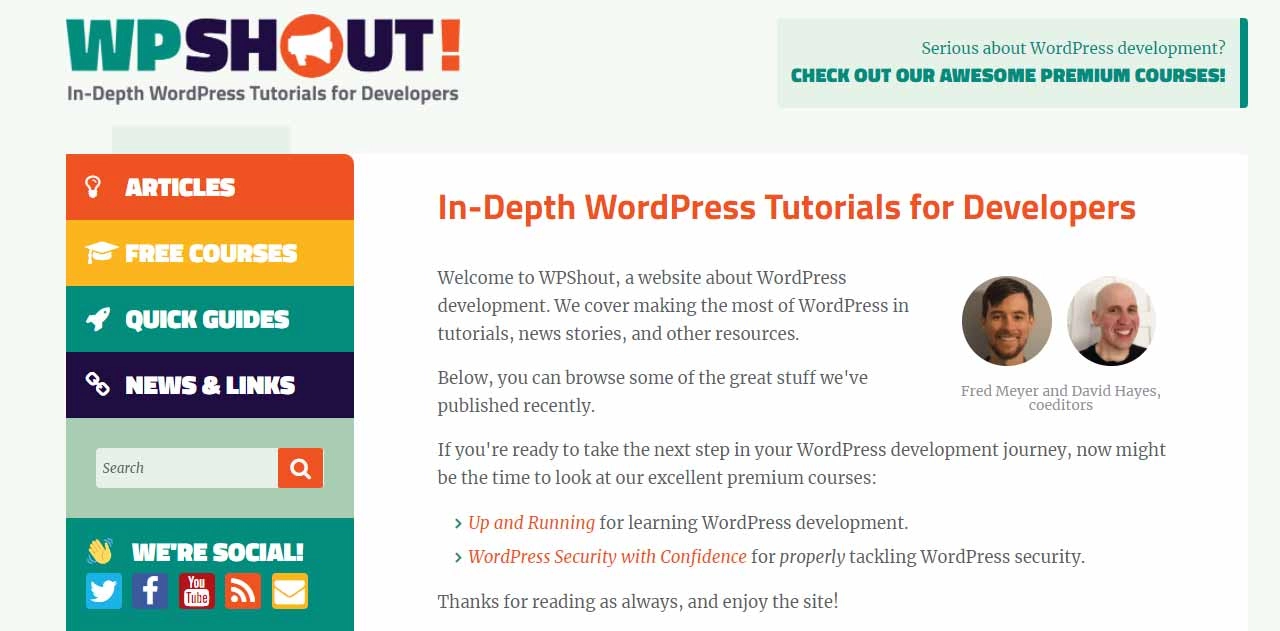 These 70+ Specialized Blogs About WordPress Will Help Bloggers Succeed 50 WPShout - Website specializing in providing free WordPress developer training courses